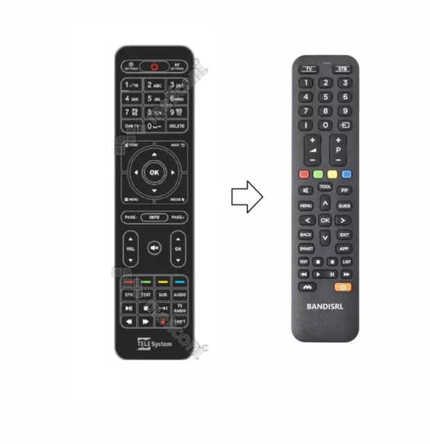 3274 Télécommande de Rechange pour TELESYSTEM TS UP 4K COMBO