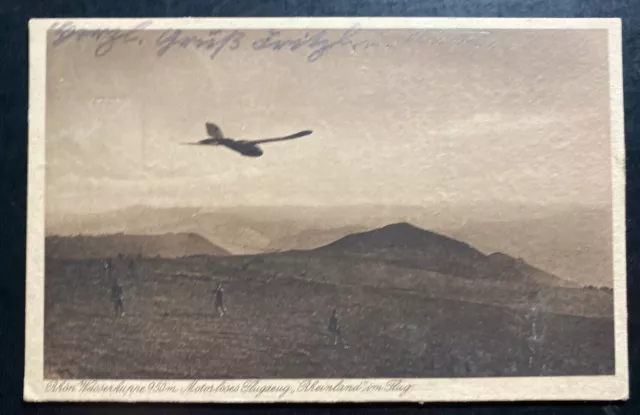 1928 Germany RPPC Real Picture Postcard Cover 950 Meter Airplane Early Aviation