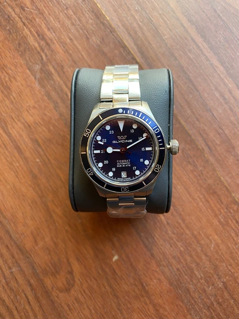 GL0337 GLYCINE 36 mm Quadrante sub blu da combattimento EUR 415 84
