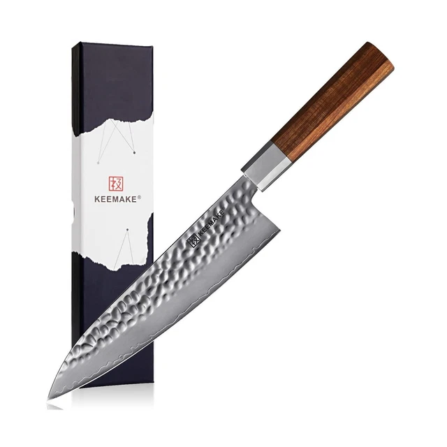 KEEMAKE Japanese Knife Gyuto Chef Knife 8 inch Kitchen Knife, Hand Forged Sha...
