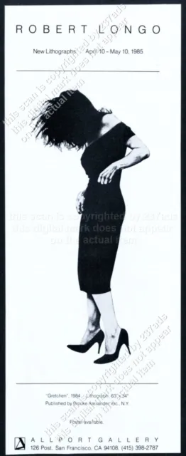 1985 Robert Longo Gretchen woman art SFC gallery vintage print ad