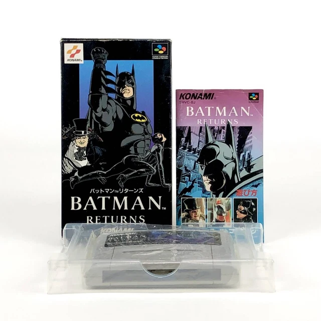 BATMAN RETURNS W/BOX manual Nintendo Super Famicom SFC Very