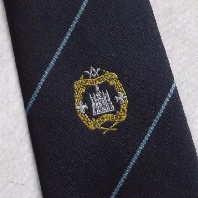 Tie Necktie Mens Vintage Crested Club Association Society