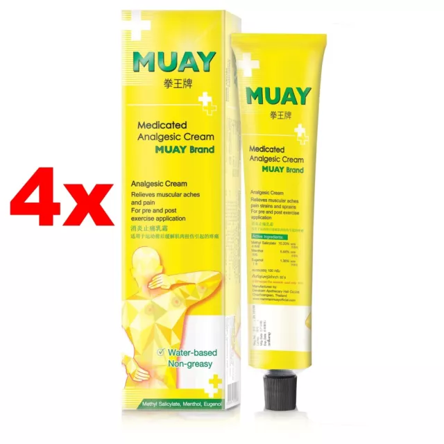 4x 100mg NAMMAN MUAY Thai crème analgésique Soulagement des douleurs musculaires