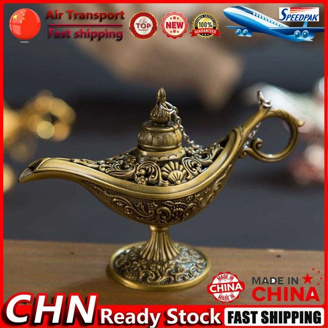 Vintage Aladdin Lamp Fairy Tale Home Desk Ornament Decor (Ancient Copper) Fr