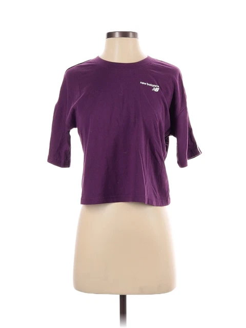 New Balance Women Purple Short Sleeve T-Shirt S