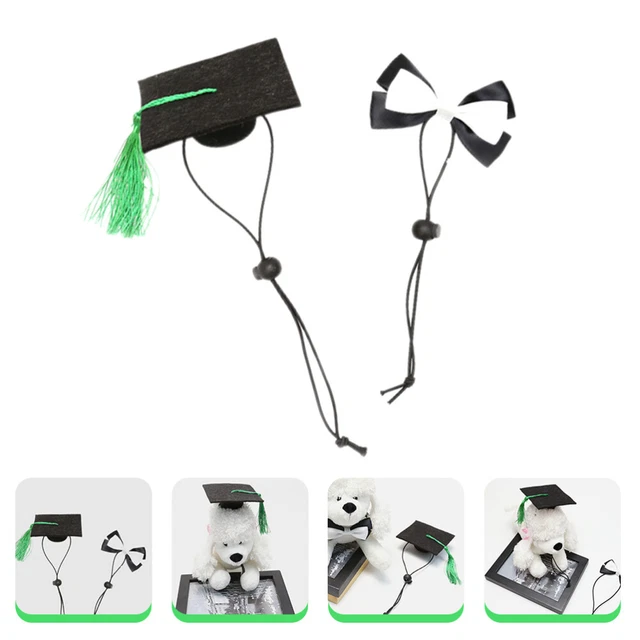 1 Set Pet Staffelungshut und Fliege Set Pet Graduation Kostüm Zubehör Parteifest