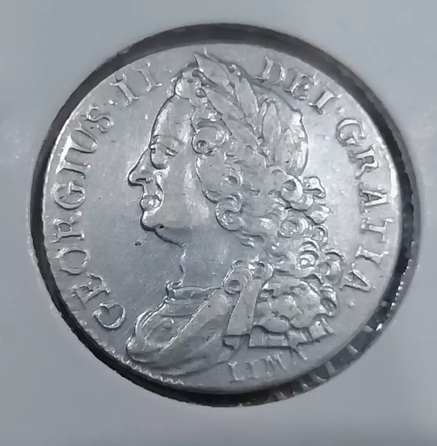 SILVER Great Britain, Shilling KGII, 1745 Lima,  COIN 1 GB.