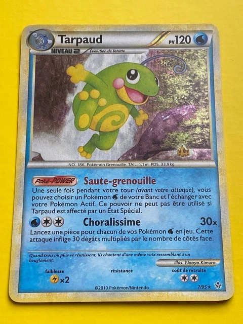 CARTE POKÉMON TARPAUD HOLO 7/95 DECHAINEMENT d'occasion française EUR ...