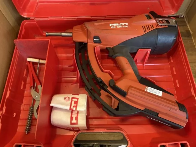 Hilti GX 120-ME Gas Powered Actuated Fastener Nail Gun  W/Case Tool Only used
