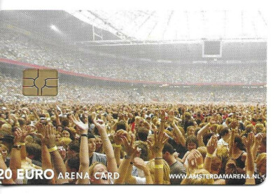 AJAX AMSTERDAM FOOT ARENA CONCERT GUITAR RARE PHONECARD CARTE TELEPHONIQUE 
