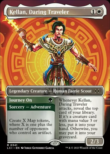 Kellan, Daring Traveler // Journey On - Foil - Borderless x1 Magic the Gathering