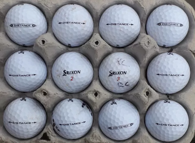 Srixon Distance White pond golf balls x12