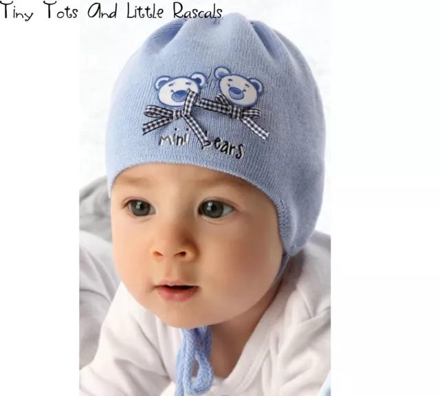 Baby Boy Infant Cotton Elastic Knitted Spring Autumn Hat Cap Christening Baptism