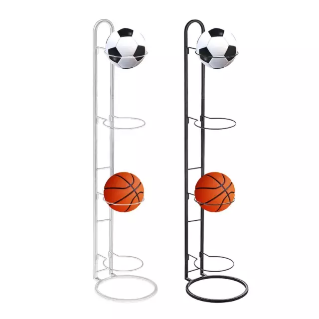 Basketball Ball Storage Rack 4 Tier Ball Storage Holder Garage Sports Organizer