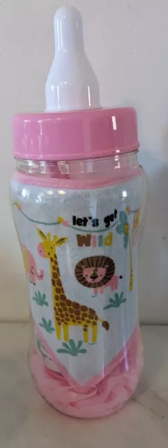 Baby Shower Gift/Centerpiece Pink Filled Let's Get Wild  New