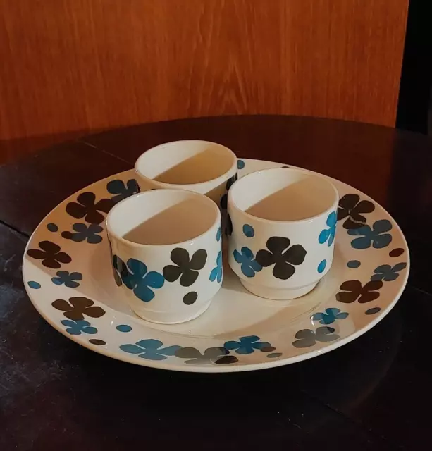 Midwinter Lakeland Egg Cups with free plate Jessie Tait 1960s