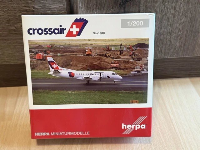 Avion HERPA SAAB 340 Crossair 1/200 – Neuf