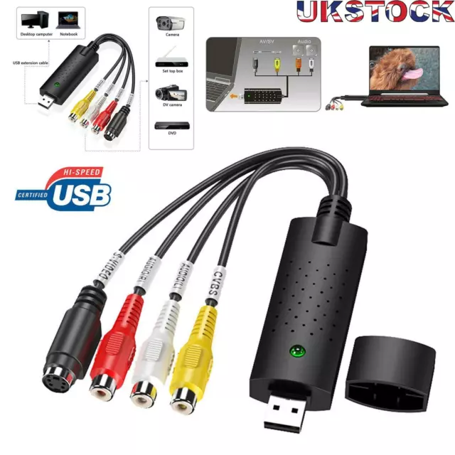 USB 2.0 Audio TV Video VHS to DVD VCR PC HDD Converter Adapter Capture Card