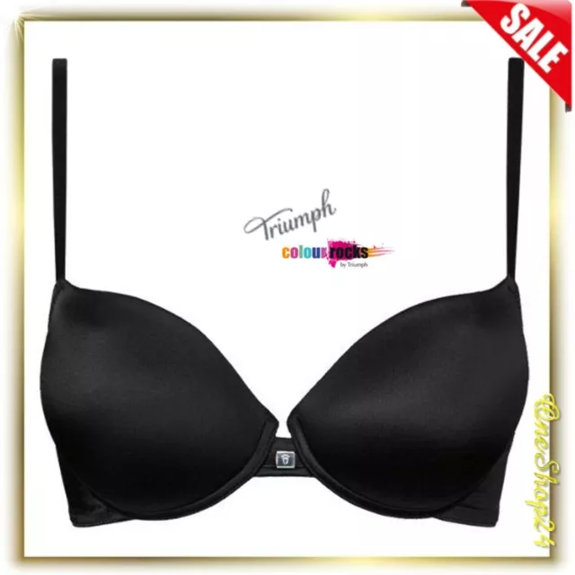 TRENDY super Marken Push-up BH - gefüttert - herausnehmb.Kissen - schwarz - 70 A