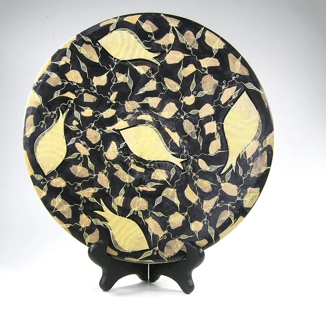 Vintage African Carved Soapstone Fish Plate #3230 Free Shipping