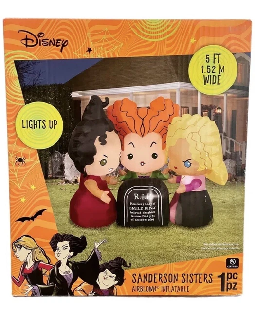 DISNEY HOCUS POCUS 5ft Sanderson Sisters Halloween Airblown Inflatable