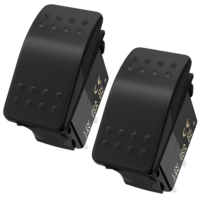 Boat Rocker Switch 12V 20A SPST on off Toggle Switch 2 Pin Rocker Switch 12 Volt