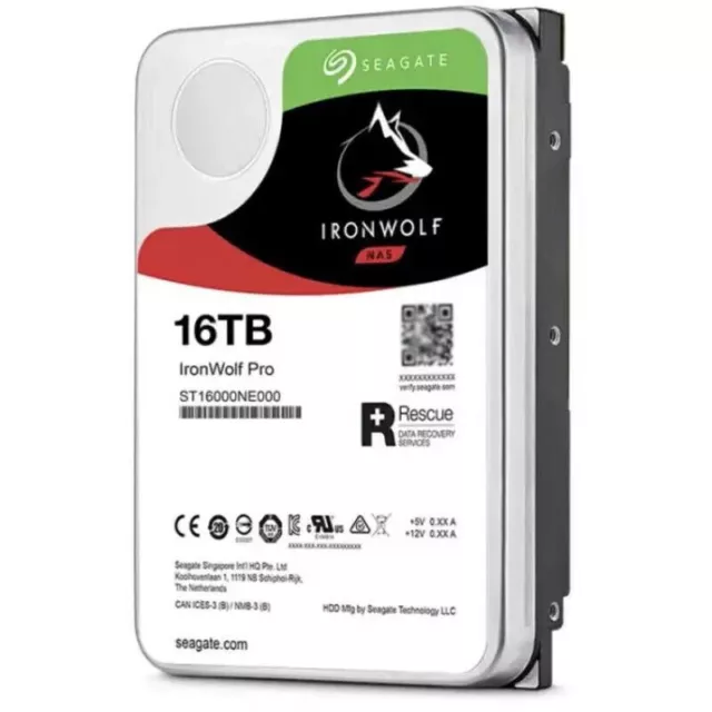 Seagate IronWolf Pro 16 TB 7200 RPM interno 3,5" (st16000ne000) disco rigido C