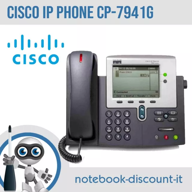 Cisco IP Phone 7941 Series CP-7941G Voip PoE Phone RESETTATO