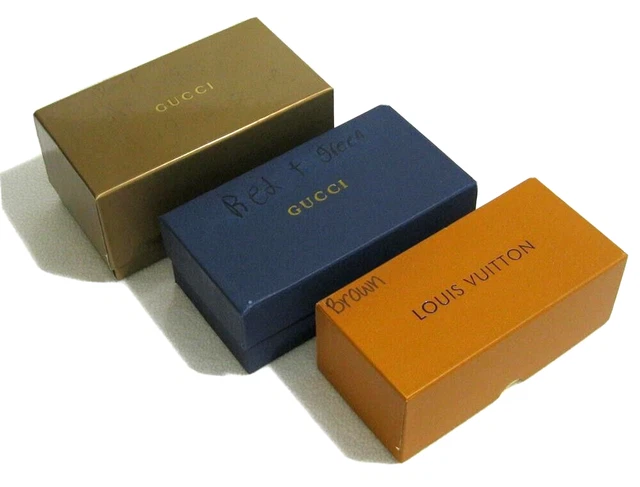 Lot of 3 Sunglass Eyeglass Gift Box Case Cards Gucci Louis Vuitton - PLEASE READ 3