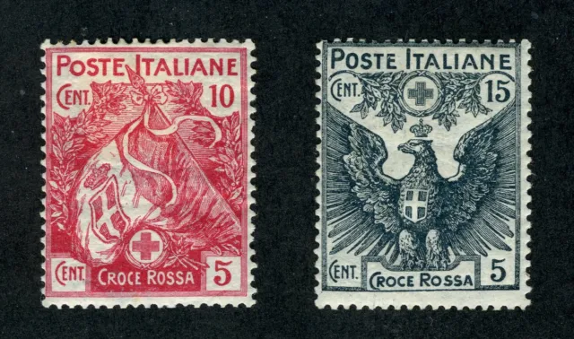Italy, Scott #B1 & B2,  Flag & Eagle of Italy, 1915, Mint Hinged