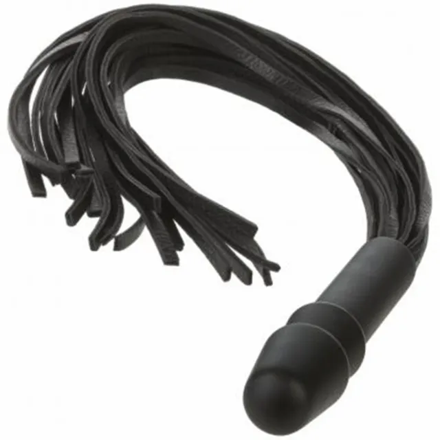 Frusta pelle nera Vac-U-Lock Plat Whip-It Black Fologger BDSM Bondage AV1