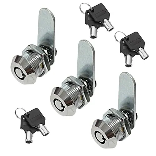 3 Pack RV Storage Locks Keyed Alike Tubular Cam Lock 5/8 Inch RV Compartment ...