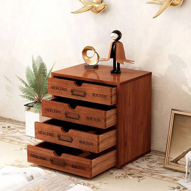 Organiseur De Bureau Transparent Supaway - 4 Tiroirs Empilables, Rangement Pour Fournitures, Bijoux, Accessoires