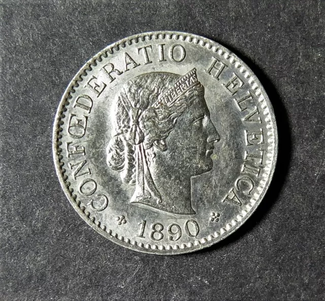 1890 Switzerland 5 Rappen coin - Very High Grade