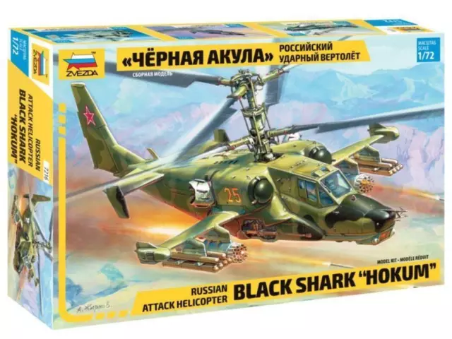 Russian Attack Helicopter Black Shark Ka-50 Hokum	7216 1:72 Zvezda New Original