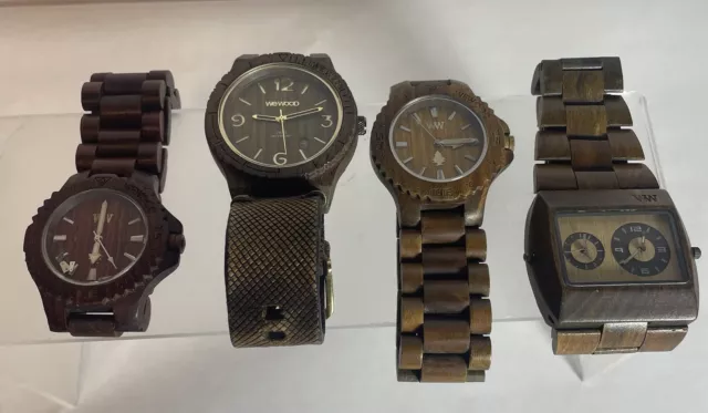 Lot Of 4 WeWood Watches ALL DIFFERENT NOT WORKING