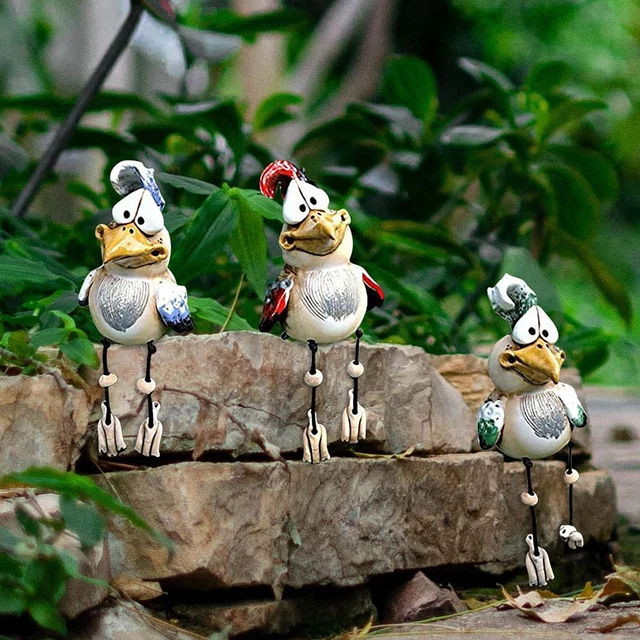 Backyard Decoration Funny Chicken Courtyard Chicken Decoration Garden Statues