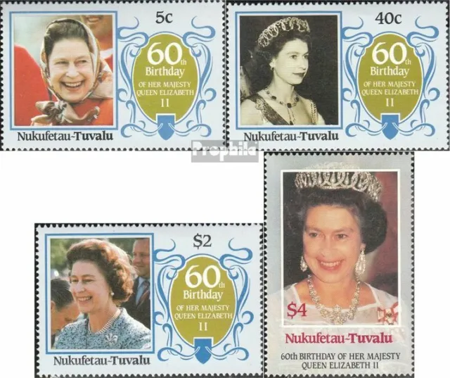 Tuvalu-Nukufetau 77-80 (completa edizione) MNH 1986 Queen Elizabeth II.
