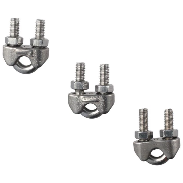 10 pz M5 clip corda metallica bullone a U fissaggio sella clip cavo corda