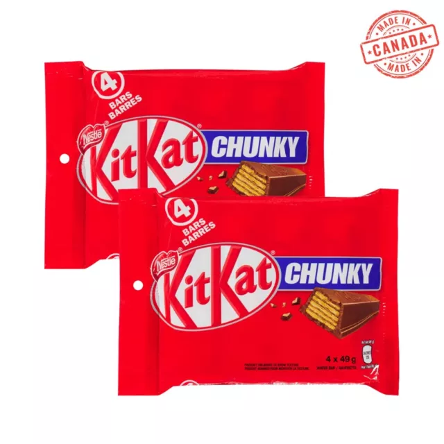 8 NESTLE KITKAT Chunky Milk Chocolate Bars Multipack - MADE IN CANADA ...