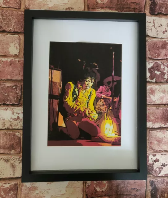 Jimi Hendrix Pop Art Tribute Poster Print