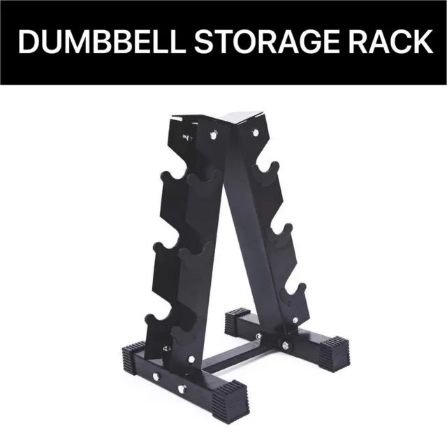 Vertical Dumbbell Dumbbells Storage Rack Stand 3-Pair Home Gym Weight Equipment 2