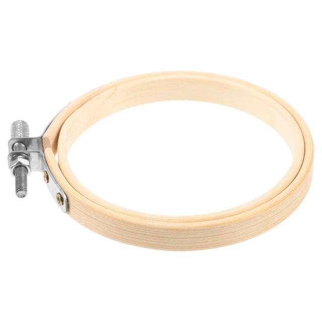 Lot De 3 Cercles à Broder En Bambou - 10, 15, 20cm - Avec Aiguilles - Pour Point De Croix