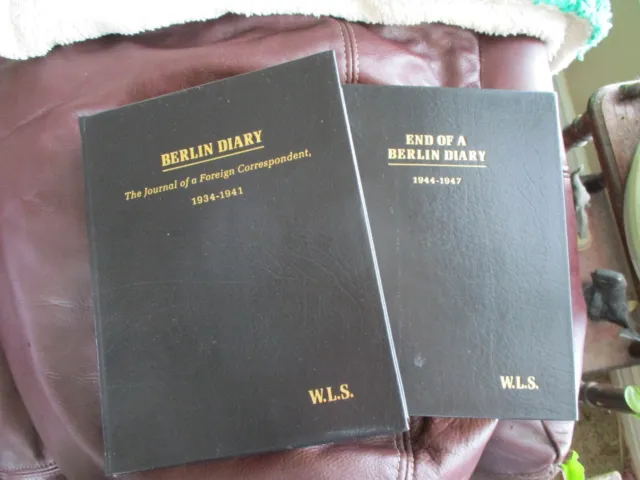 Berlin Diary and End of Berlin Diary - William L Shirer  Easton Press Leather M3