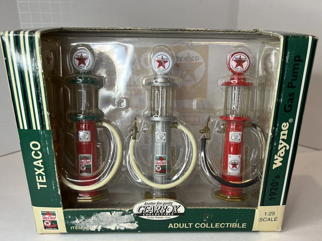 Texaco Sky Chief Gas Pump Set 1999 New Gearbox Collectables 1920S Wayne 1:25 Texaco Sky Chief Gas Pump Set 1999 New Gearbox Collectables 1920S Wayne 1:25