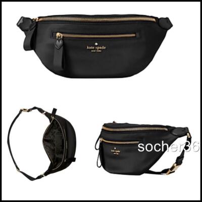 Kate Spade Chelsea  Nylon Belt Bag Fanny Pack Black Wkr00561 Nwt $199