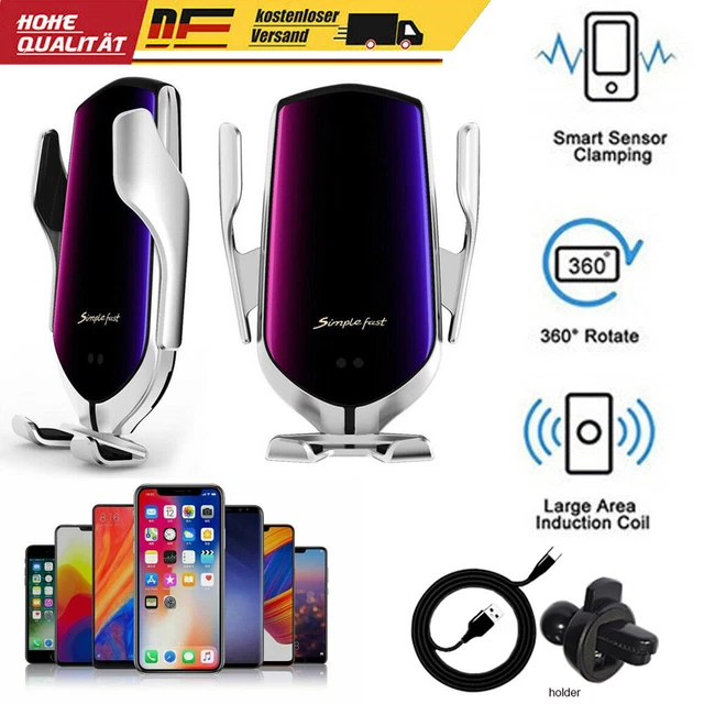 Qi Wireless Autohalterung für Handy Halter mit Induktive Ladefunktion  Universal