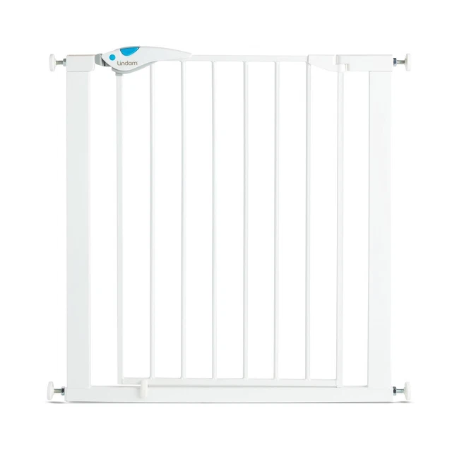 Rejilla de protección de puerta Lindam Easy Fit Plus Deluxe fijación a presión 117 cm blanca mercancía de segunda mano