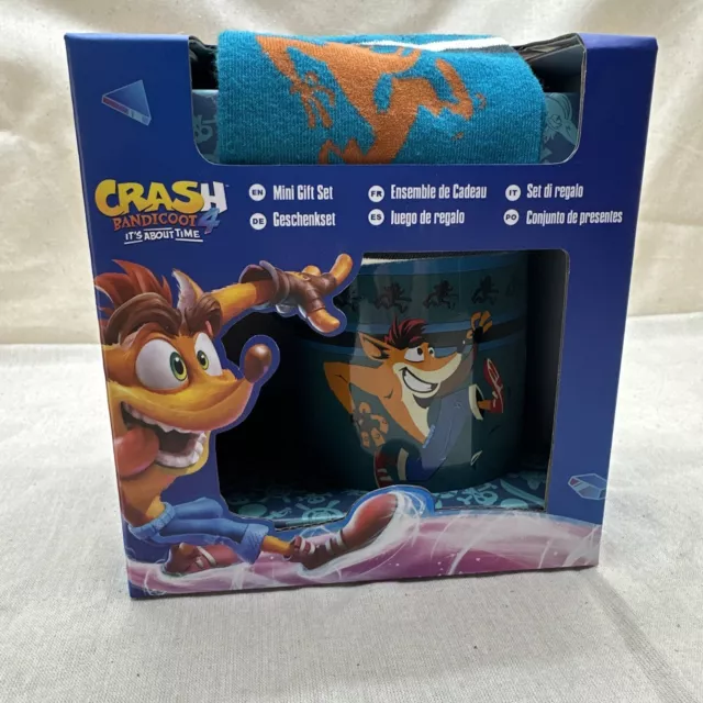 Crash Bandicoot Geschenkset aus Tasse und Socken NEU Crash 4 It's about Time TOP